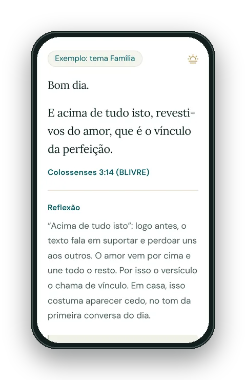 Exemplo da leitura da manhã do Meu Versículo